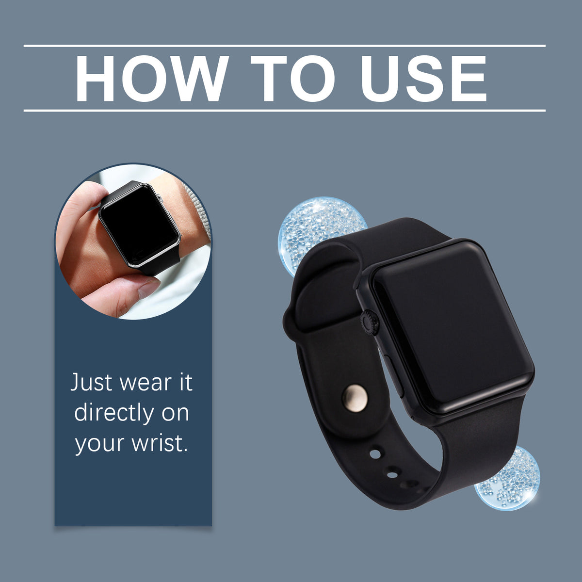 Houkea Body Care Watch Daily Lightweight Care Bracelet Unisex Fashion Personality Silicone Watch