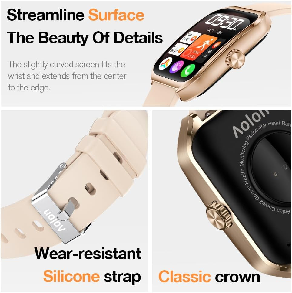1.83" Smart Watch 3D Curved Glass IP67 Waterproof Fitness Tracker