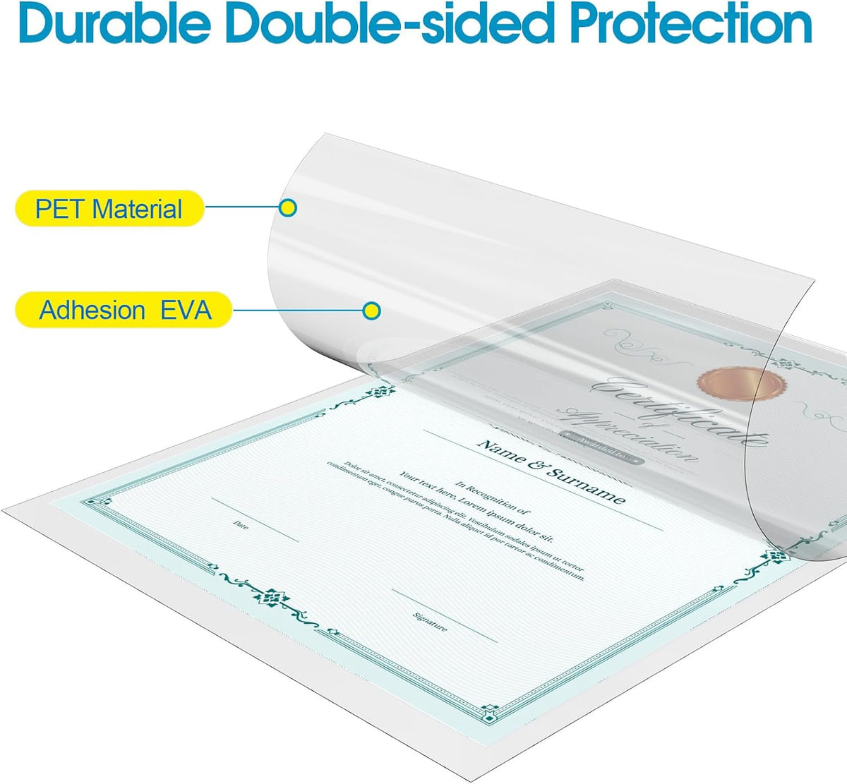 25 Pack Laminating Sheets 5 Mil, Laminating Pouches for 11X17 Paper