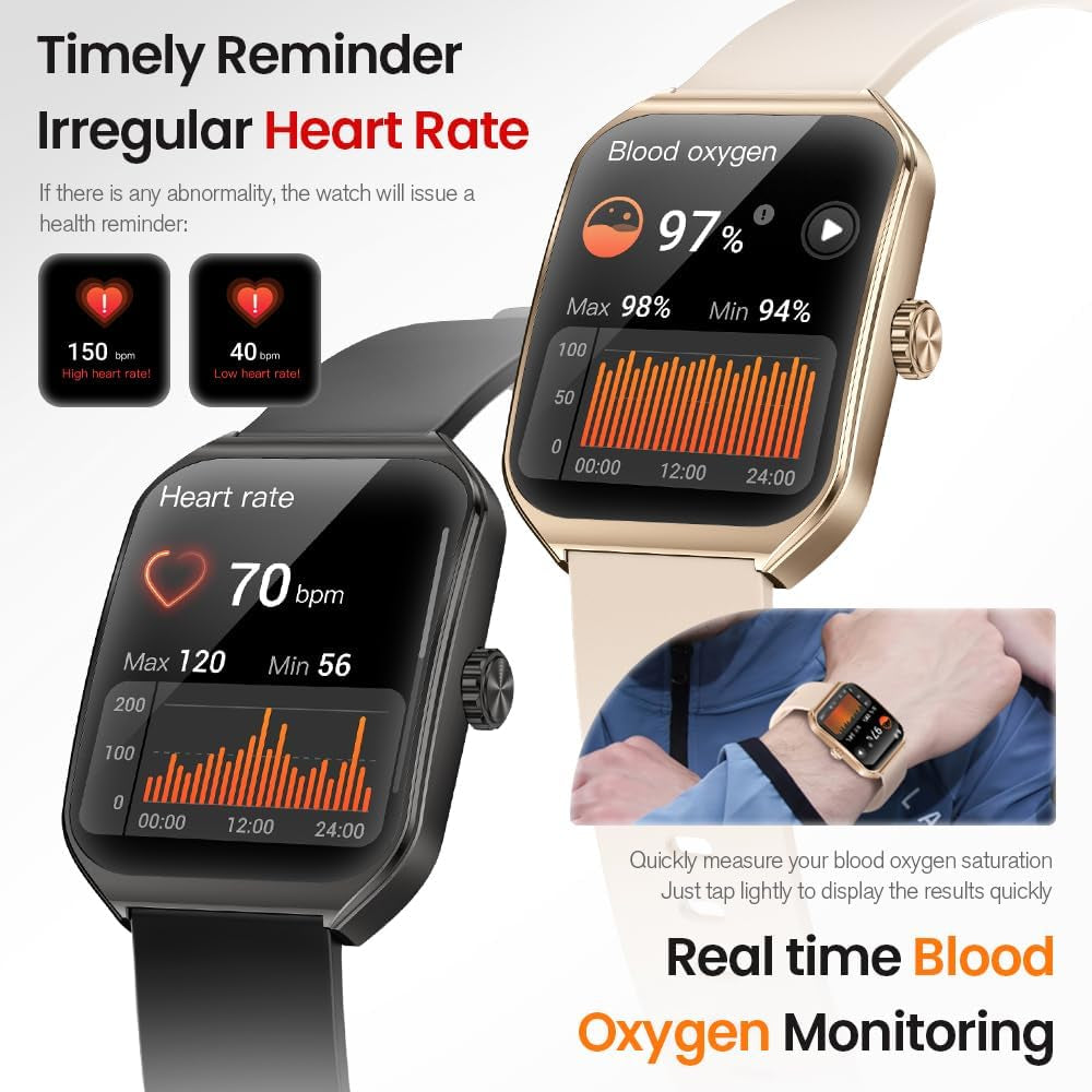 1.83" Smart Watch 3D Curved Glass IP67 Waterproof Fitness Tracker